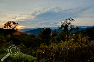 HDR image of mountain valley in Costa Rica