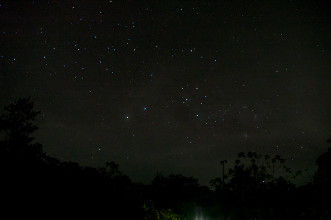 Southern Cross & Musca over Ecuador stars constellation