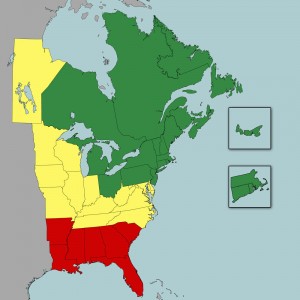 Map of use for the Field Guide to Jewel Beetles