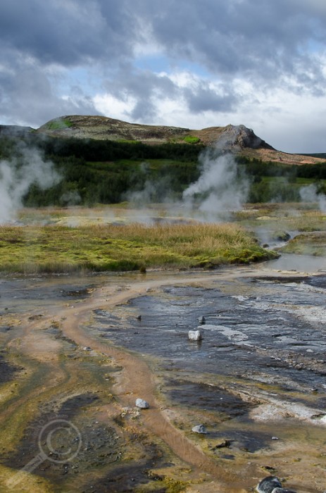 Geothermal features in the Geysir area